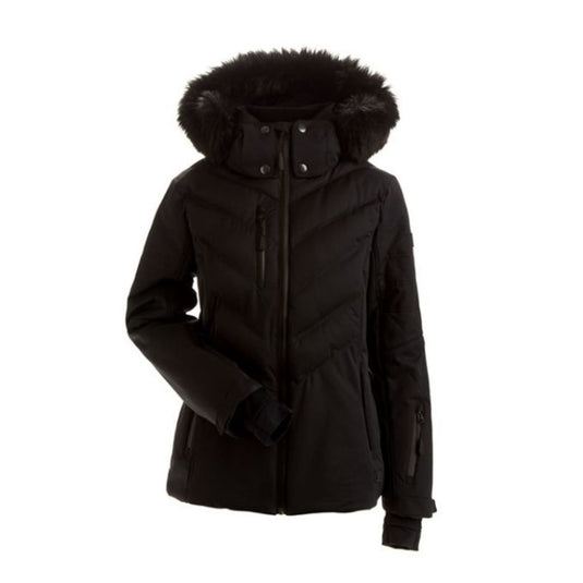 NILS SUNDANCE F/FUR JACKET [clr:Black sz:6]