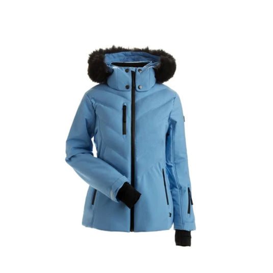 NILS SUNDANCE F/FUR JACKET [clr:Sky Blue sz:4]